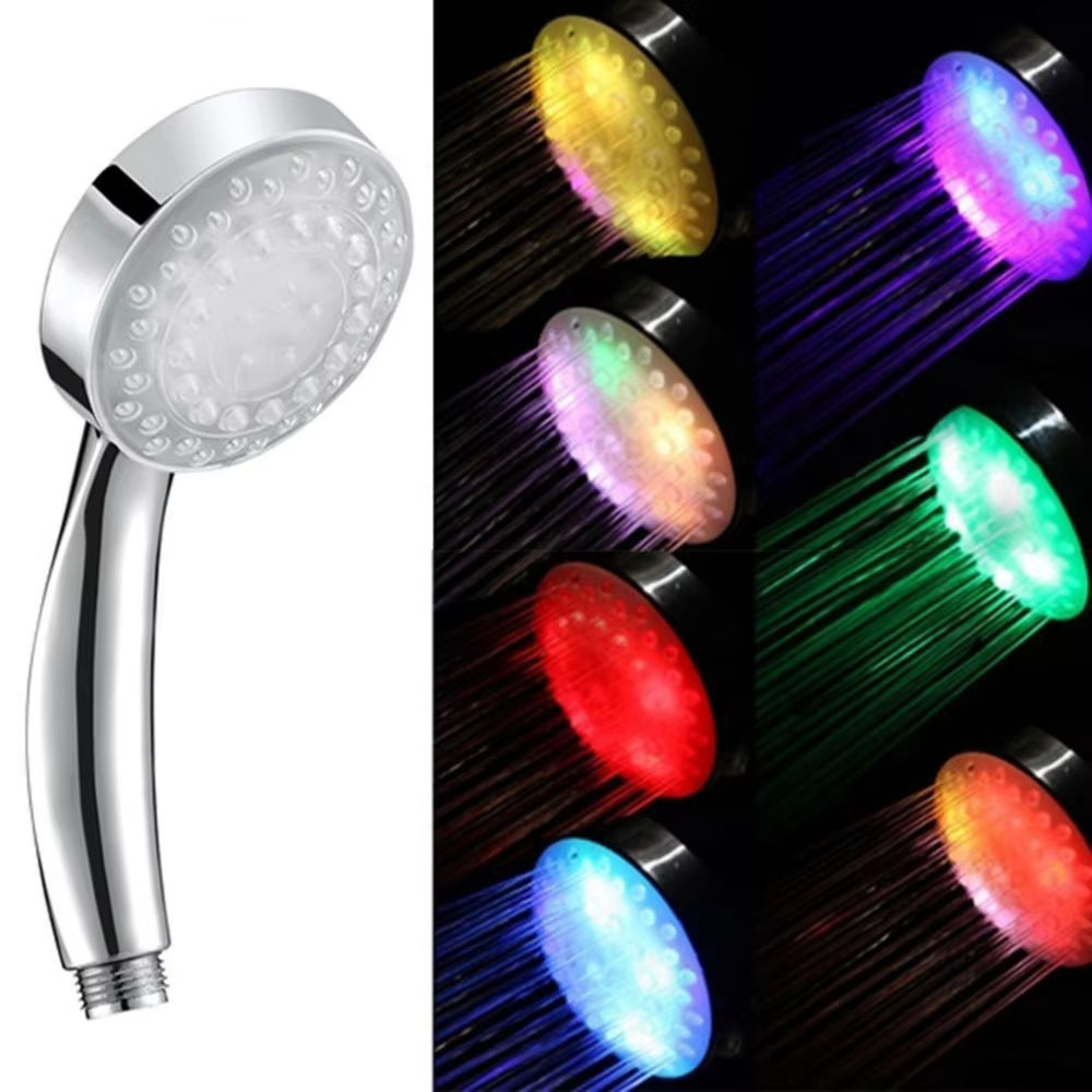 Pommeau de douche LED multicolore – contrôle température 3 couleurs économie d'eau
