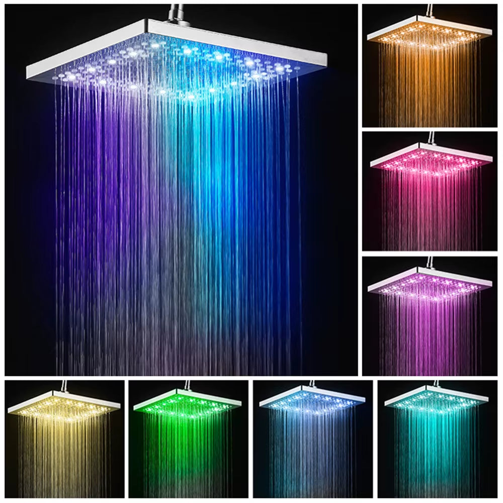 Pommeau de douche LED avec filtre – jet doux et silencieux économie d'eau
