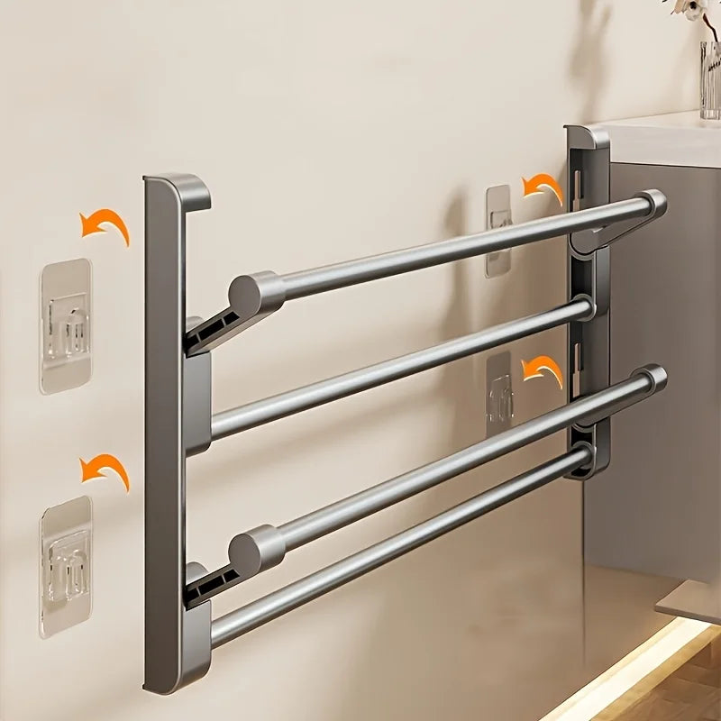 Rack mural chaussures sans perçage – étagère pliable drainage multi-couches
