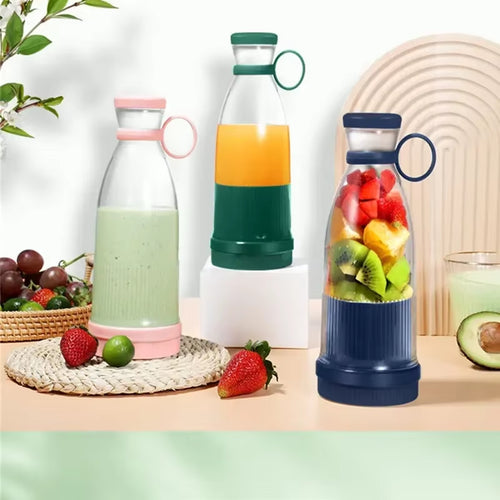 Mini mélangeur rechargeable rose – blender compact pour milkshakes et jus

