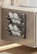 Étagère Murale à Chaussures Pliable – Rangement Sans Perçage pour Porte de Salle de Bain